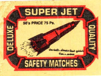 Super Jet Match Box Label