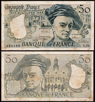 France 50 Francs 1992 used condition