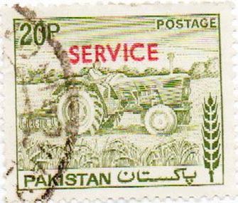Pakistan 20 P Service Postage Used Stamp