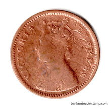British India  1/2  Pice  1894 Victoria Queen Used Coin