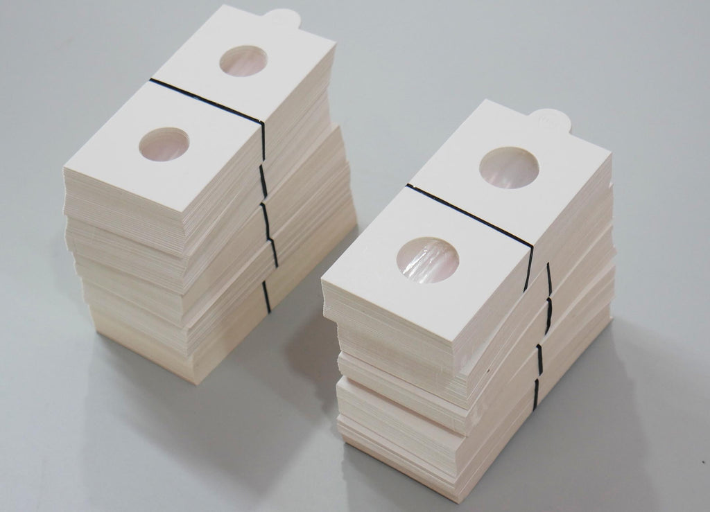 Cardboard Coin Holders 250 Holders 10 Packets Different Sizes