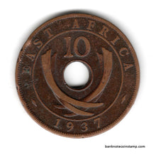 East Africa 10 Cents 1937 Used Coin