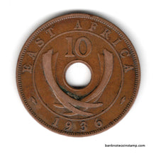 East Africa 10 Cents 1936 Used Coin