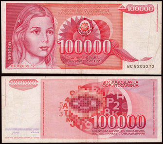 yugoslavia 100000 Used