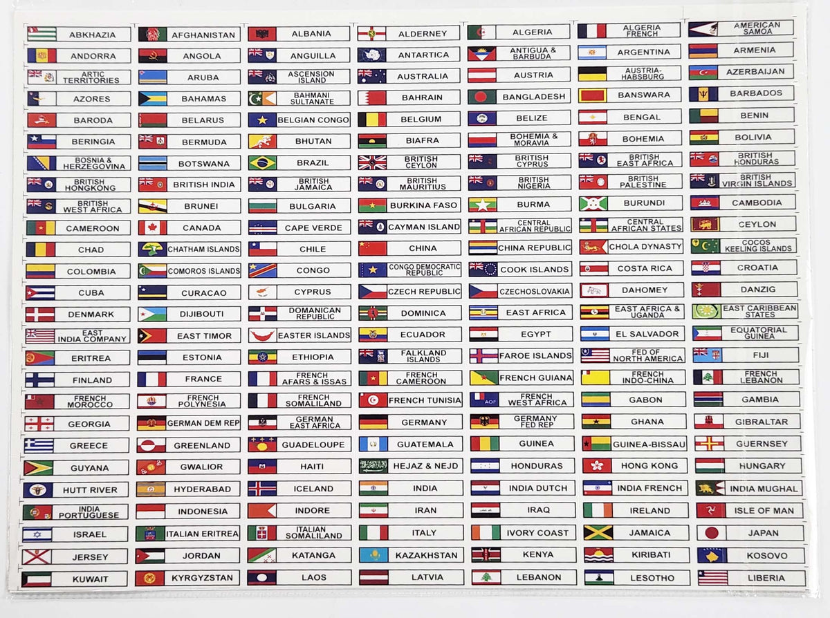 Distinct Country Flags National Flags Of Countries With Their Names