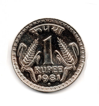 Indian One Rupee Coin -1981