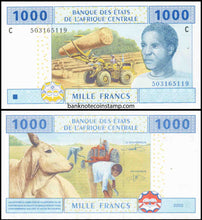Central African States Republic Congo 1000 Francs Banknote
